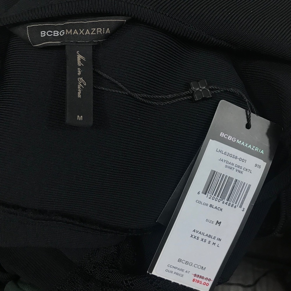 NWT BCBGMaxazria Jaydan Pointelle Trim Dress - Picture 7 of 7